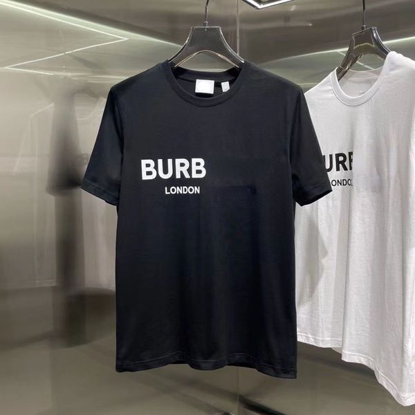 

designer men's t-shirt luxury brand bu22rb round neck short sleeve classic letter print sweater loose casual shirt, White;black