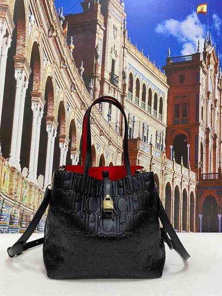 

bags genuine fashion print letter handbag 2022 new luxury brand designer color bucket bag 100% leather