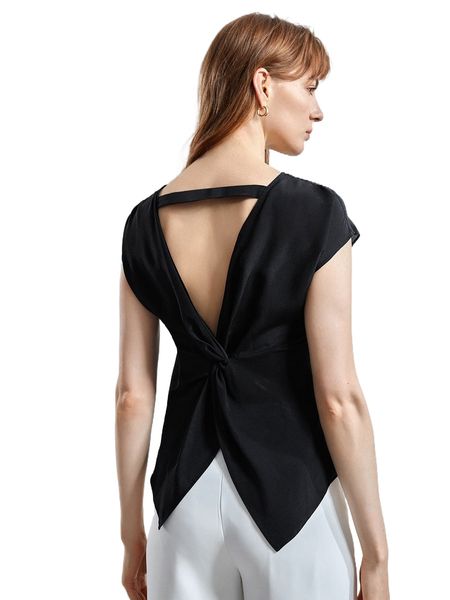 

motf premium 100% silk twist back b08w#, White