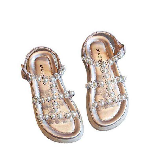 

girls sandals childrens shoes summer new fashion rhinestone children soft bottom little girl princess shoes for kids girls g220418, Black;red