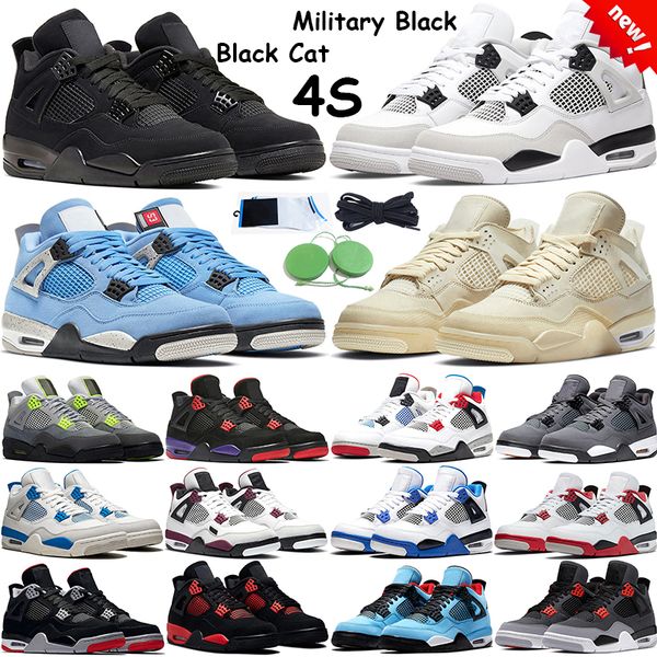 

4 retro university blue military black 2022 basketball shoes men women sail 4s infrared black cat fire red royalty neon dark mocha outdoor t