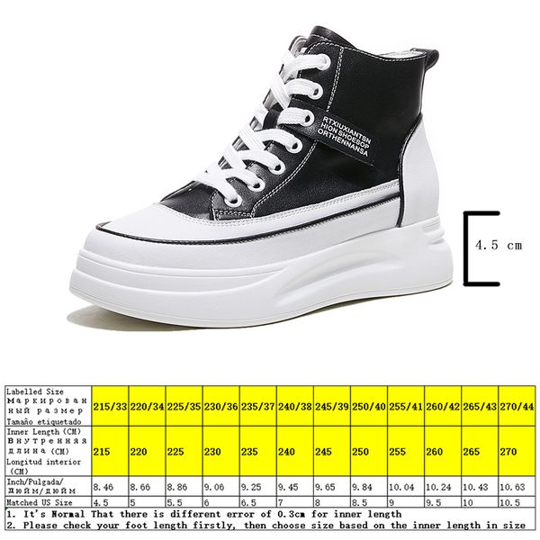 

genuine leather women shoes platform sneakers high women casual shoes fashion sneakers ankle boots for women female, Black;yellow