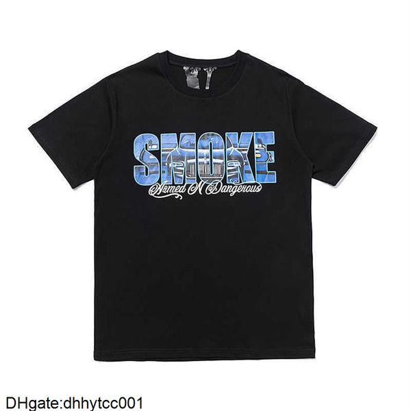 

vlones short sleeve t-shirt summer new tee youth fashion brand big v print loose pure cotton thin tees236t nhbn, White;black