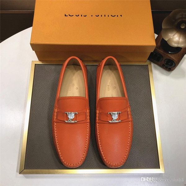 

aa size 6-12 spring autumn luxury mens penny loafers genuine leather hand painted slip on designer dress shoes men wedding casual business s, Black