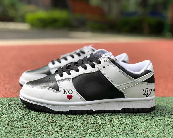 

skateboard shoes duks low black white red leisure shoe sneakers with box