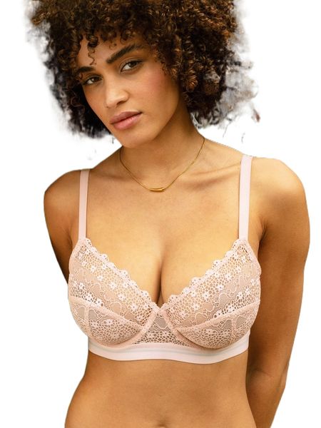 

luvlette enchanted garden delicate floral unlined bra m1ev#, Black;red