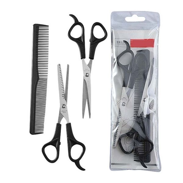 

household dressing thinning shears cutting barber scissors flat tooth scissor comb 3pcs set hair styling tools 220708