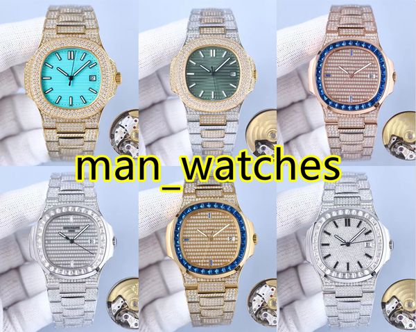 

5719/1 g-001 montre de luxe mens watches 40mm 324 automatic machine movement fine steel case wristwatches diamond watch 30m waterproof, Slivery;brown