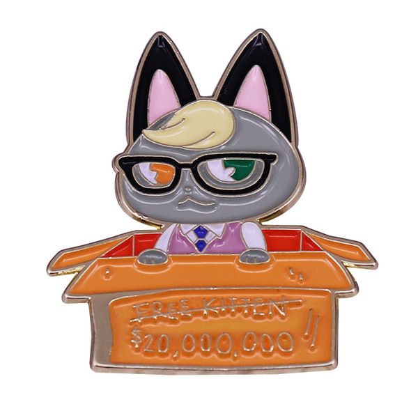 

animal crossing raymond pin funny cat villager badge gamers cute collection, Blue