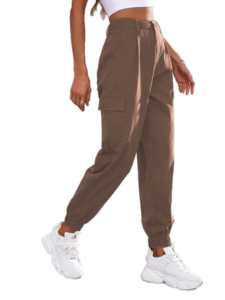 

pocket side cargo pants q4db#, Black;white