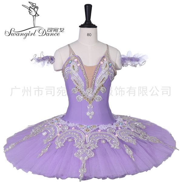 Criança lilás adormecida beleza profissional balé tutu para mulheres adultos performance bandeja balé fase traje bt9059c