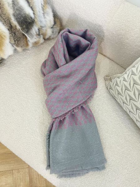 

fresh color matching scarf autumn and winter shawl dual-use scarf, Blue;gray