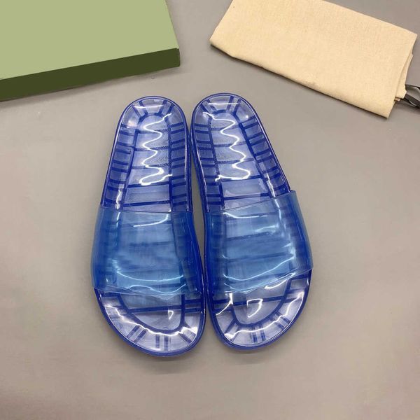 

designer luxury women men slippers transparent jelly couple slipper summer candy color sandals fashion comfortable shoes quality, Black