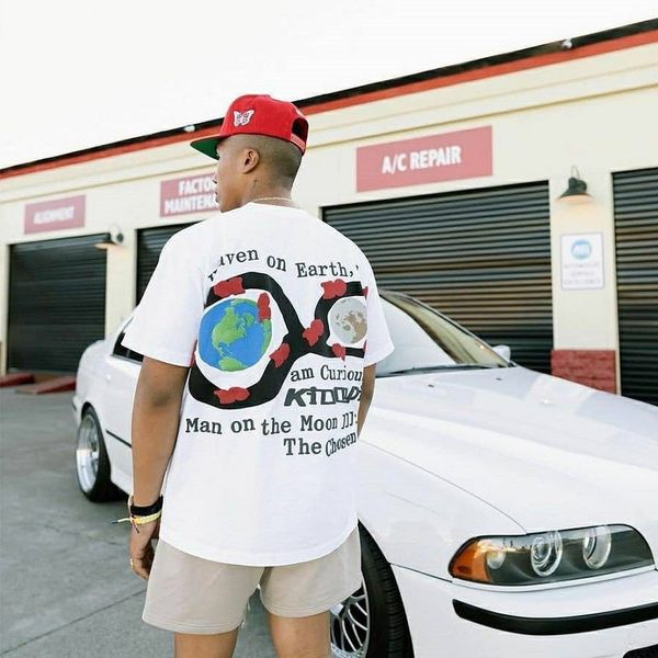 

puff print t shirts men women 1 t-shirt oversized tees short sleeve, White;black