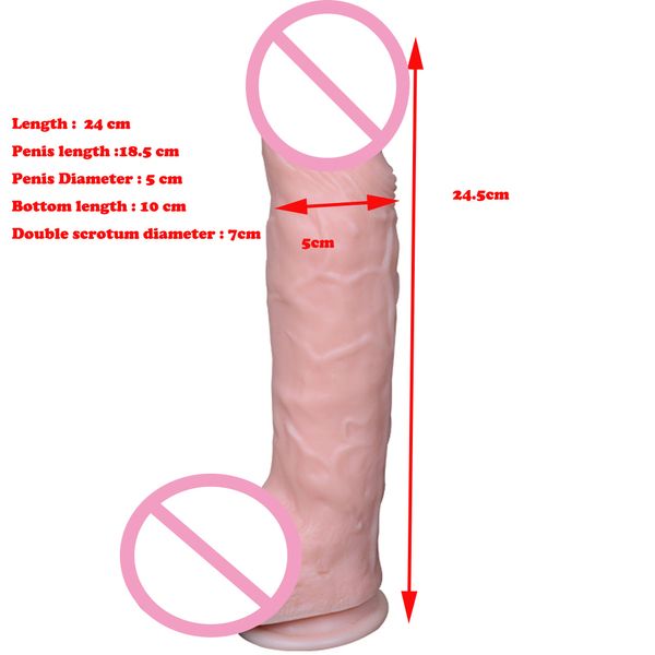 Dildo realistico pene grande e flessibile cazzo albero strutturato ventosa in silicone forte Dong prodotto giocattolo sexy per le donne