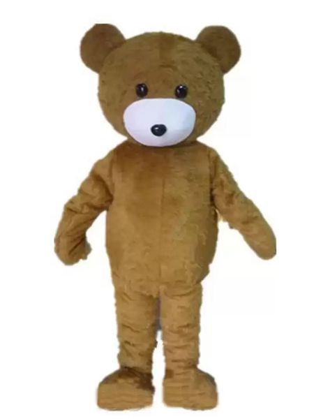 Costumi della mascotte dell'orso bruno di Halloween Abiti pubblicitari promozionali promozionali per eventi di formato adulto di carnevale di prestazioni di abbigliamento della mascotte dei cartoni animati di alta qualità