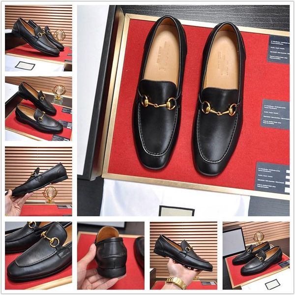 

aa 2022 men patent leather designer luxury dress shoes with chains square toe mens business leathers shoes thick heel man wedding party shoe, Black