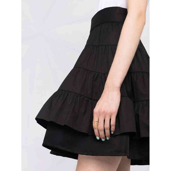 

skirts sandr summer arrival women black high waist tiered mini skirt french pairs fahison u26c