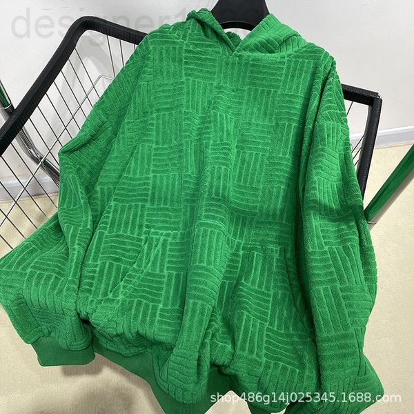 

women's hoodies & sweatshirts designer [correct version]bv autumn and winter new bright green jacquard pattern hoodie sweater woven str, Black