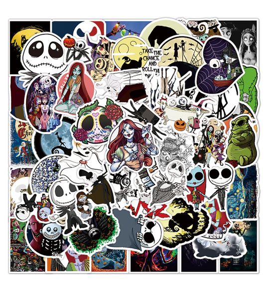 

50pcs thriller cartoon graffiti stickers pack for suitcase car notebook scooter mobile phone decoration decals