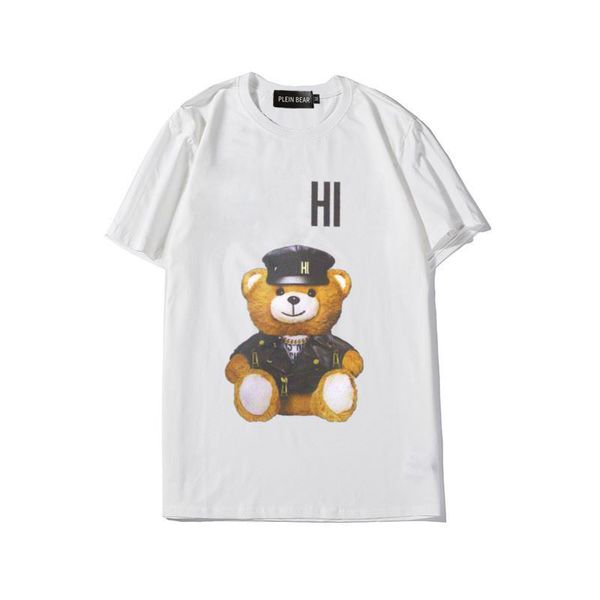 

plein bear t shirt mens designer tshirts teddy bear knitted t-shirt classical hip hop streetwear tshirt casual tees pb 80469, White;black