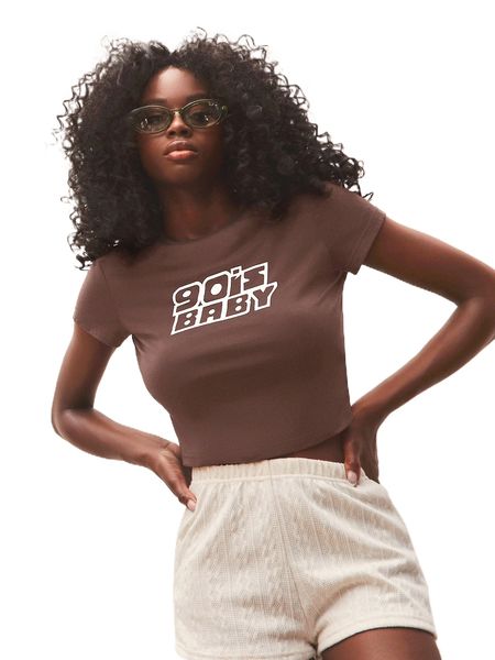 

x tay mills letter graphic crop tee 28av#, White