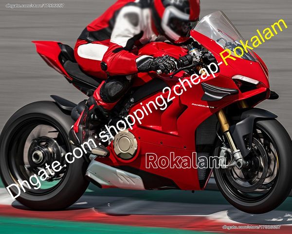 Karosserie-Verkleidungsset für Ducati Panigale V4 S 2020 V4 SP 2021, rote Aftermarket-Motorradverkleidung (Spritzguss)