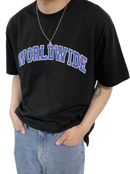 

dazy men letter graphic slit hem tee u3hs#, White;black