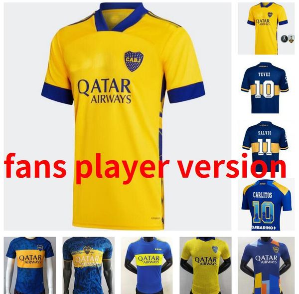 

2020 2021 2022 2023 boca juniors soccer jerseys home away 20 21 22 23 tevez maradona moura abila reynoso de rossi jrs sports football shirt, Black;yellow
