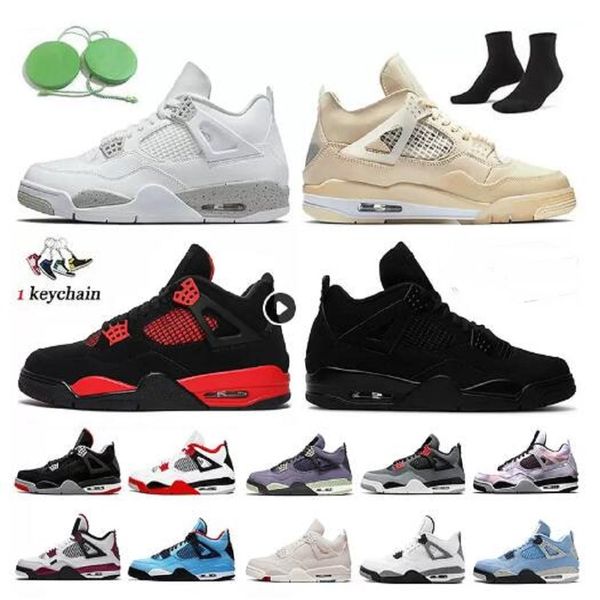

woman man 4 4s basketball shoes cool grey university blue white oreo shimmer black cat tour yellow cactus jack men women sneakers shoe