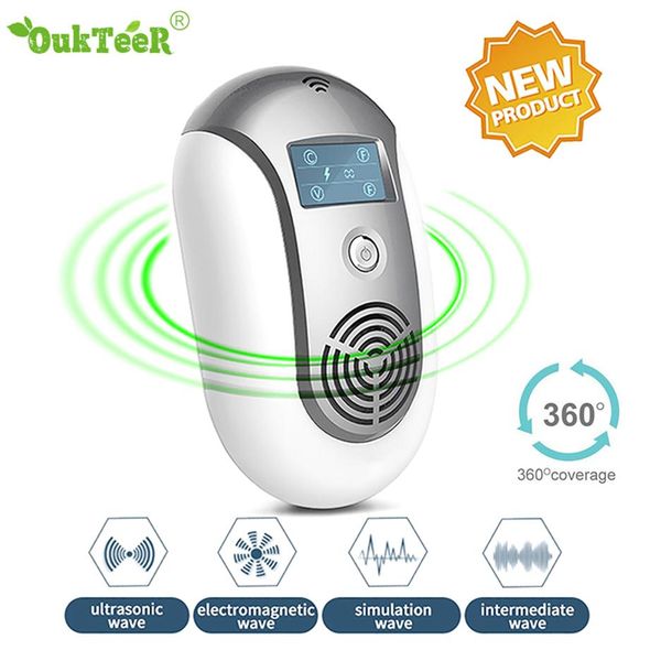 

ultrasonic pest repeller electronic pest control anti mosquito killer lamps insect killer lamp mouse repellent eu/us plug212f