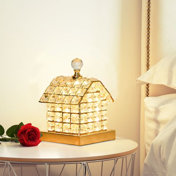 

crystal table lamp bedroom bedside lamps wedding house night led light creative romantic desk light l boutique decorative