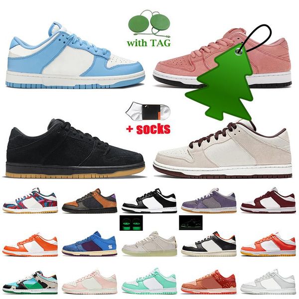 

2022 authentic og sb running shoes low coast unc white black grey desert sand pink parra mummy glow skate trainers women men undefeated off