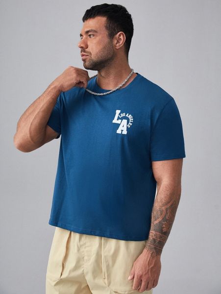 

extended sizes men letter graphic tee d8zq#, White;black