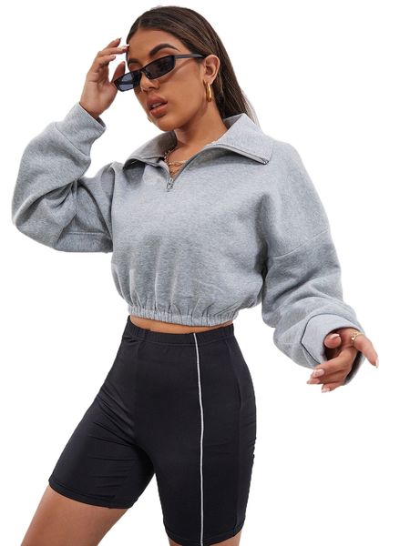 

marled knit quarter zip drop shoulder pullover w3uz#, Black