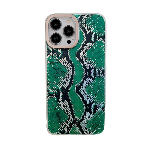 Custodie per telefoni di lusso Modello Python laser Laminazione fronte-retro Anti-impronta digitale per Iphone 14 13 12 Pro Max Cover posteriore Antiurto Antigoccia