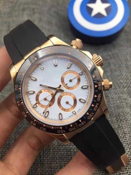 

u1 factory mens watch waterproof luxury watch 40mm rubber strap automatic mechanical movement ceramic bezel, Slivery;brown