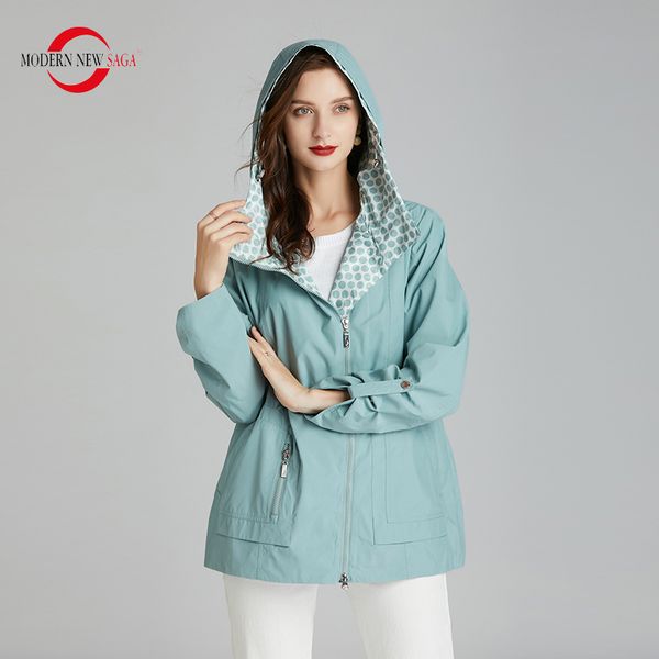 

modern saga women jacket hooded spring women coat fashion women jackets autumn casual woman jacket zipper russian style 201023, Black;brown