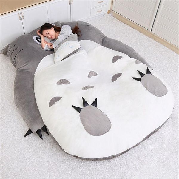

dorimytrader anime totoro sleeping bag soft plush large cartoon totoro sofa bed tatami beanbag for children gift room decoration d284e