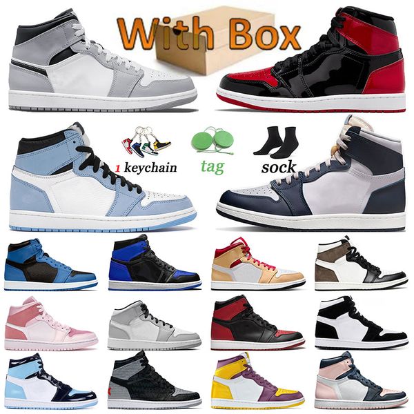 

jumpman 1 authentic basketball shoes georgetown 1s trainers original sneakers bred patent rebellionaire light smoke grey surfaces banned men