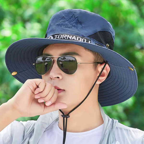 

hats outdoor work sunshade men's sunscreen in summer cycling sun fishing fisherman's mask, Blue;gray