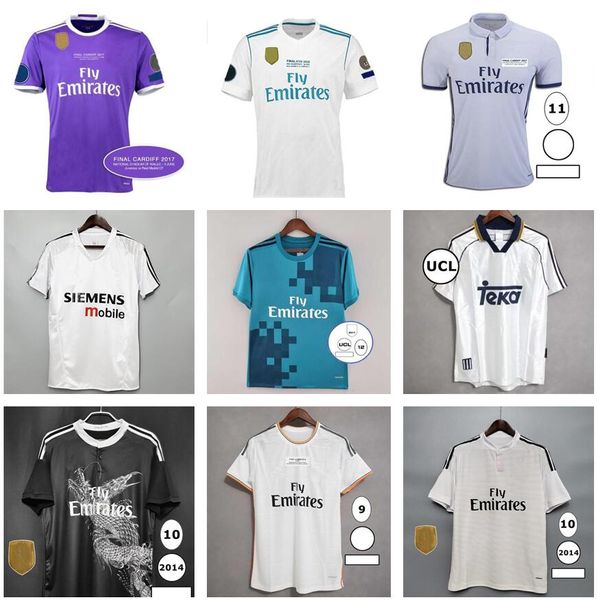 final 2017 2018 Real MadridS Retro Soccer Jersey GUTI Ramos 13 14 15 16 17 18 ZIDANE Beckham RAUL 94 95 96 97 98 99 00 01 02 03 04 05 VIN JR CARLOS SEEDORF