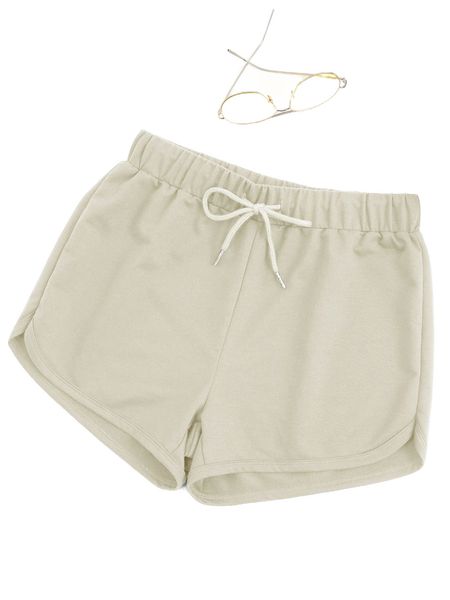 

drawstring waist track shorts t3wc#, White;black