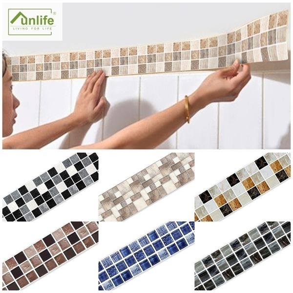 

funlife wall border tile sticker removable fgreek buiding blocks peel stick oil proof for kitchen floor bathroom 220701
