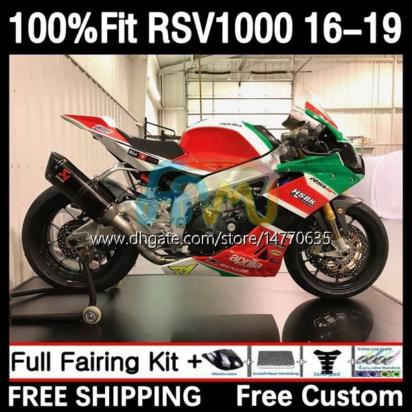 Corpo stampo iniezione per Aprilia RSV4 RSV 1000 RSV-1000 RSV1000R 16-19 Carrozzeria 5DH.54 RSV1000 R RR 16 17 18 19 RSV1000RR 2016 2017 2018 2019 Carenatura OEM rosso verde