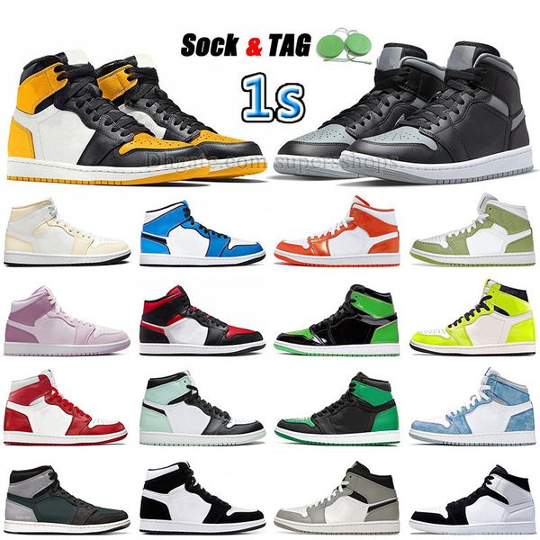 

og shadow 1s sneakers mens jumpman 1 basketball shoes chenille high 85 georgetown sliver yellow toe mid shadow red suede twist seafoam text