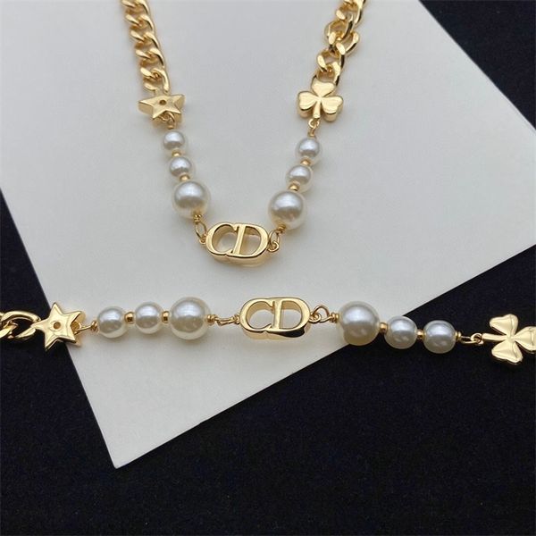 

jewelry 50% off new letter star bracelet with size pearl net red necklace, Silver