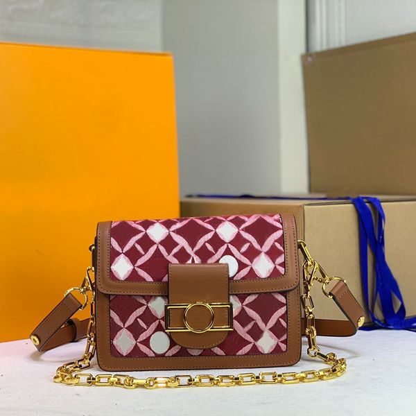 

designer shoulder crossbody bags mini handbags purse jacquard fabric cowboy removable chain belt fashion white letter pattern cross body bag