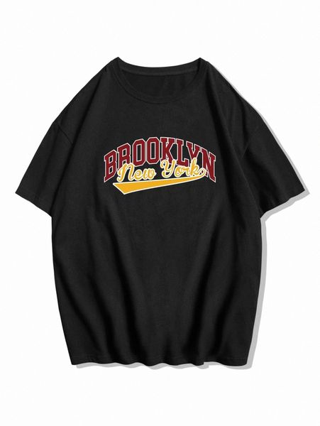 

romwe guys letter graphic tee p9zi#, White;black