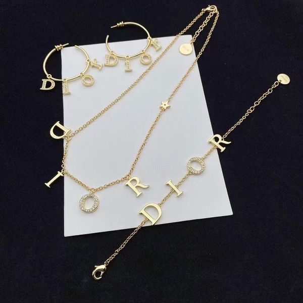 

dupe di-or necklace bracelet earrings for women men anklets with gift box, Red;blue